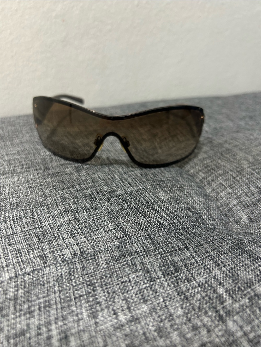 CHANEL Brown Gradient Shield Sunglasses